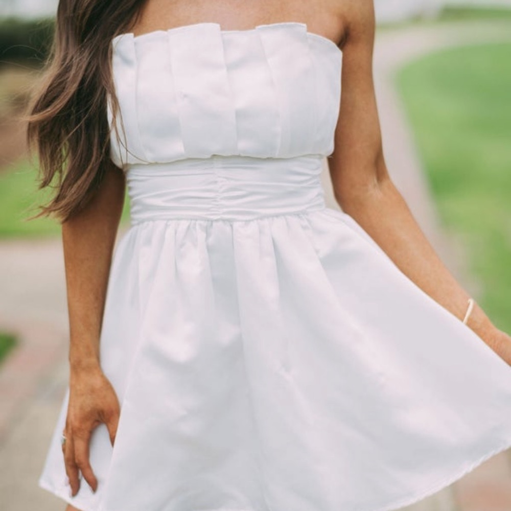 White Strapless Dress